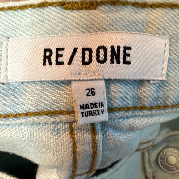 RE/DONE High Rise Loose Fit in Bleach Destroy Color Size 26 NWOT - Picture 9 of 12